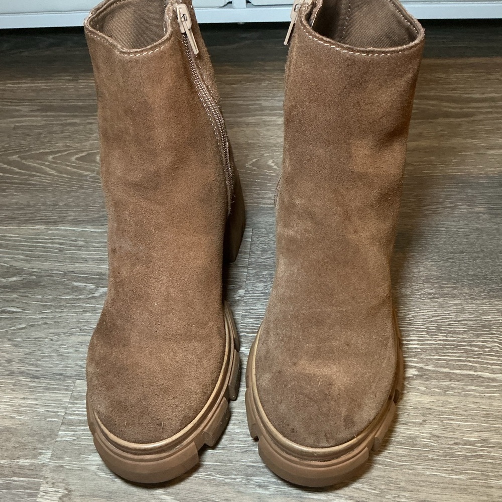Steve Madden Brown Suede Women's Boots - Picture 2 of 5
